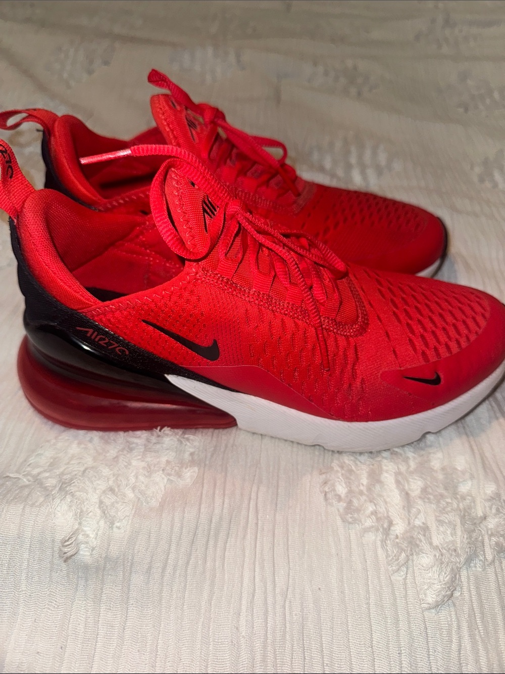 Nike Red and Black Air Max 270 Sneakers
